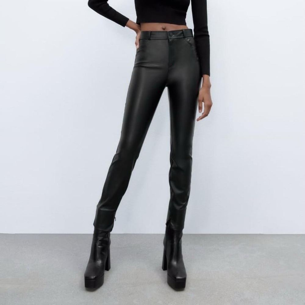 Zara Faux Leather Leather Pants